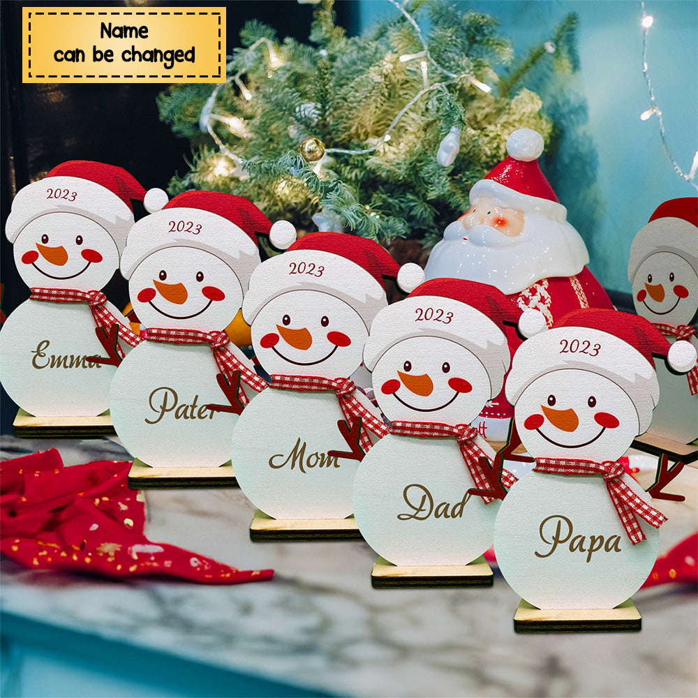 Personalized Snowman Decor Custom Name 2023 Christmas Gift