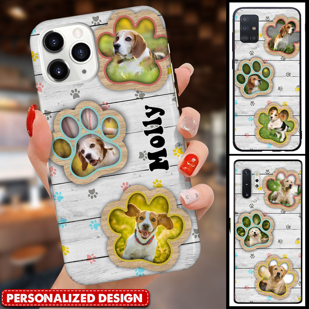 Cute Upload Photo Puppy Pet Dog Paw Personalized Phone Case