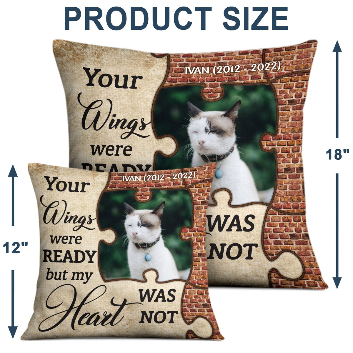 Custom Photo A Piece Of My Heart Is At The Rainbow Bridge - Memorial Gift, Family, Pet Lover - Personalized Custom Pillow