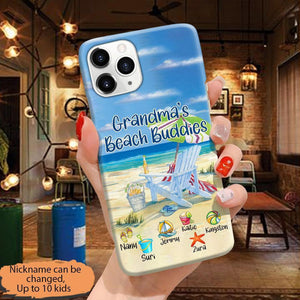 Grandma's beach buddies Gift for Grandma Mom Kids on Birthday Mother's Day Personalized Phone case