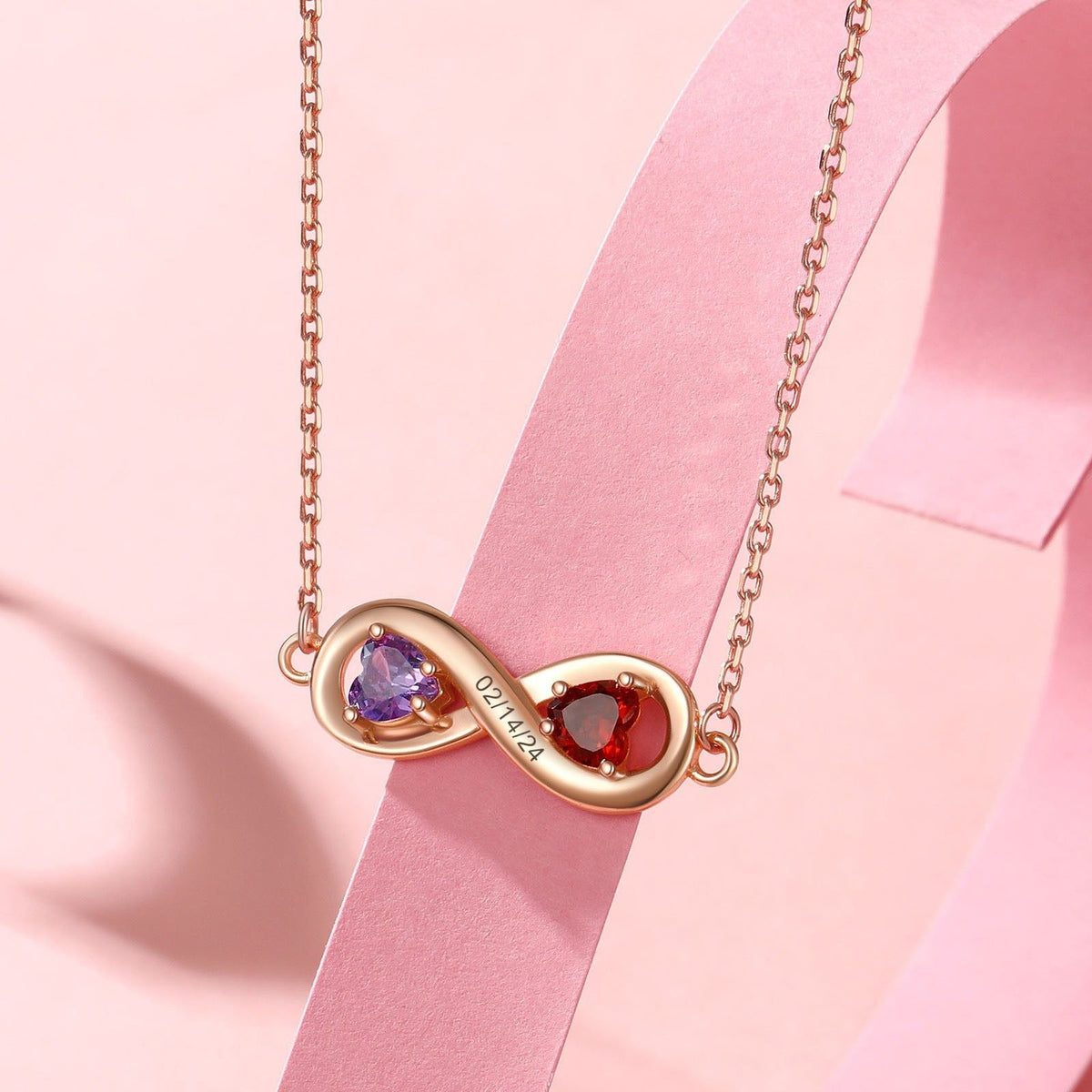 Love Forever - Personalized Infinity Love Birthstone Bracelet, GIft For Her