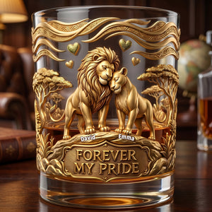 Couple Forever Round Glass - Personalized Gifts For Couple