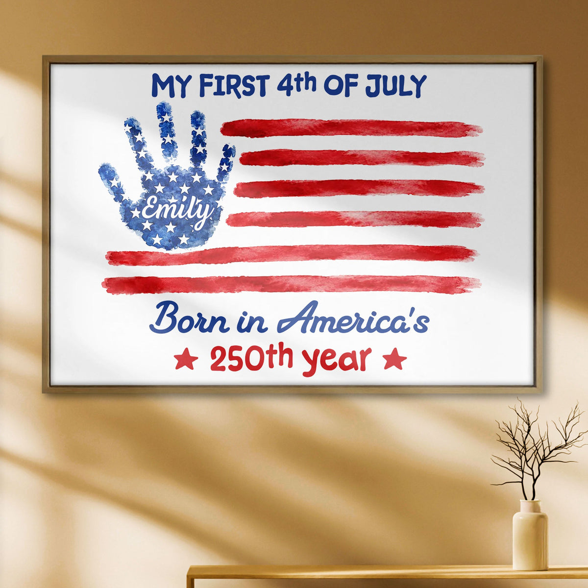 My First 4th Of July, Horizontal Poster, Gift For Baby and Family