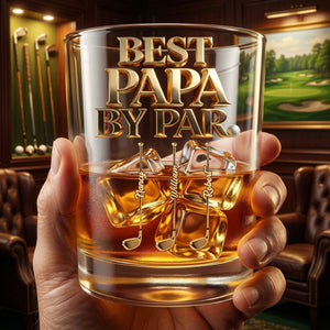Legendary Golf Dad Round Glass - Personalized Gifts For Dads