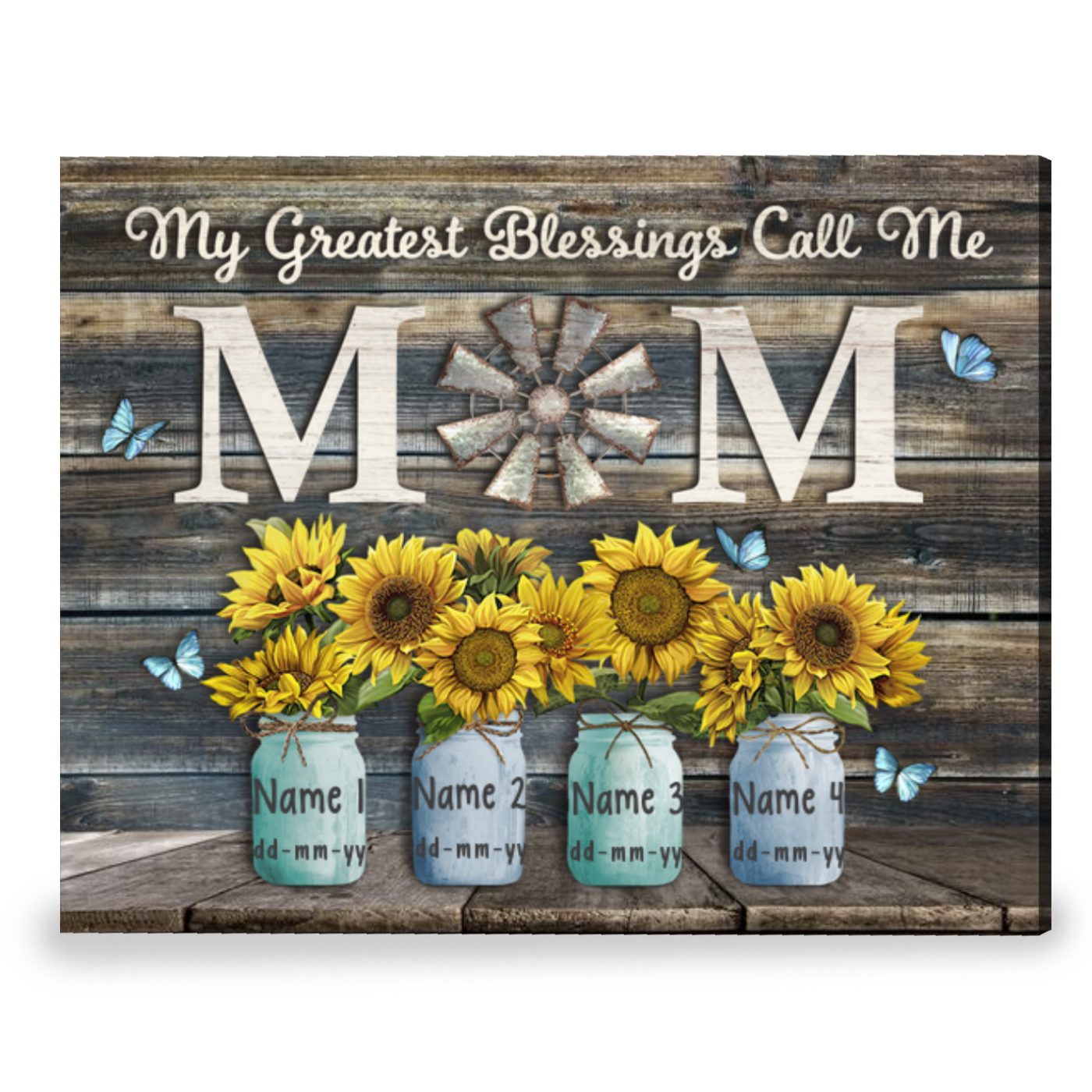 Personalized Gift For Mom My Greatest Blessings Call Me Mom Poster Wall Art