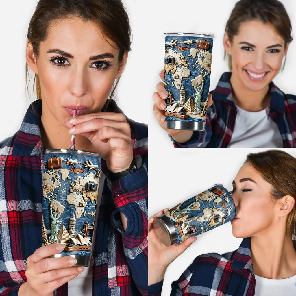 Love Traveling - Personalized Travelling Tumbler