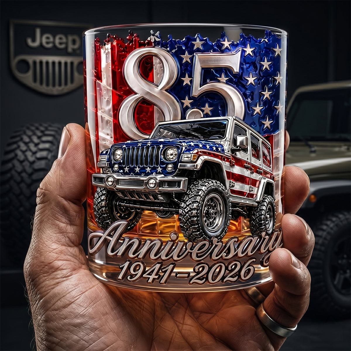 Celebrated 85th Anniversary Drinking Glass - Personalized Gifts