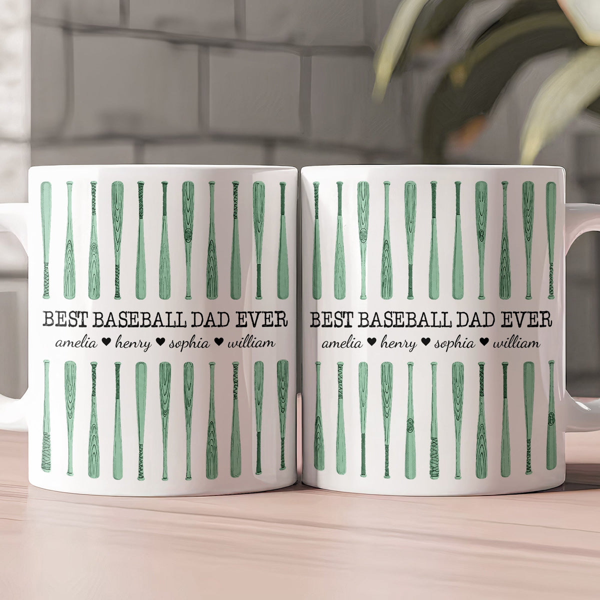 Baseball Dad Custom Name Father's Day Gift For Dad, Husband - Personalized Mug