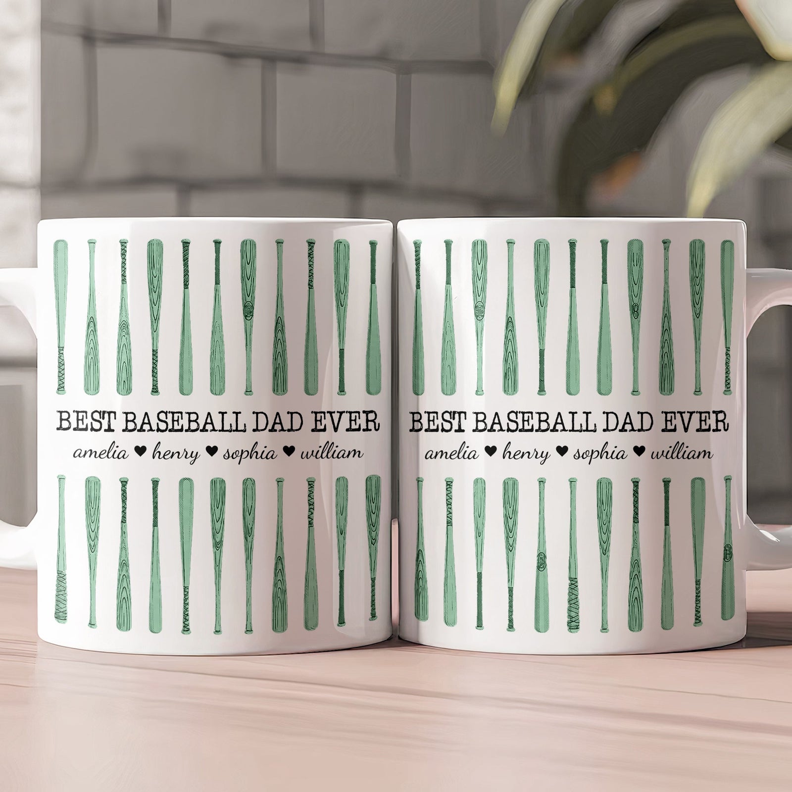 Baseball Dad Custom Name Father's Day Gift For Dad, Husband - Personalized Mug