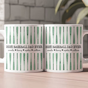 Baseball Dad Custom Name Father's Day Gift For Dad, Husband - Personalized Mug
