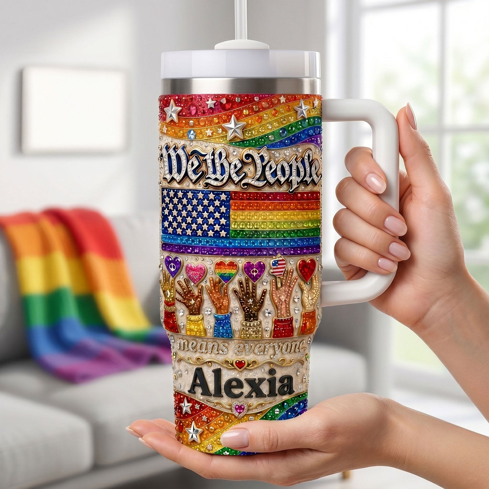 Pride Month We The People Tumbler - Personalized Gifts For LGBT