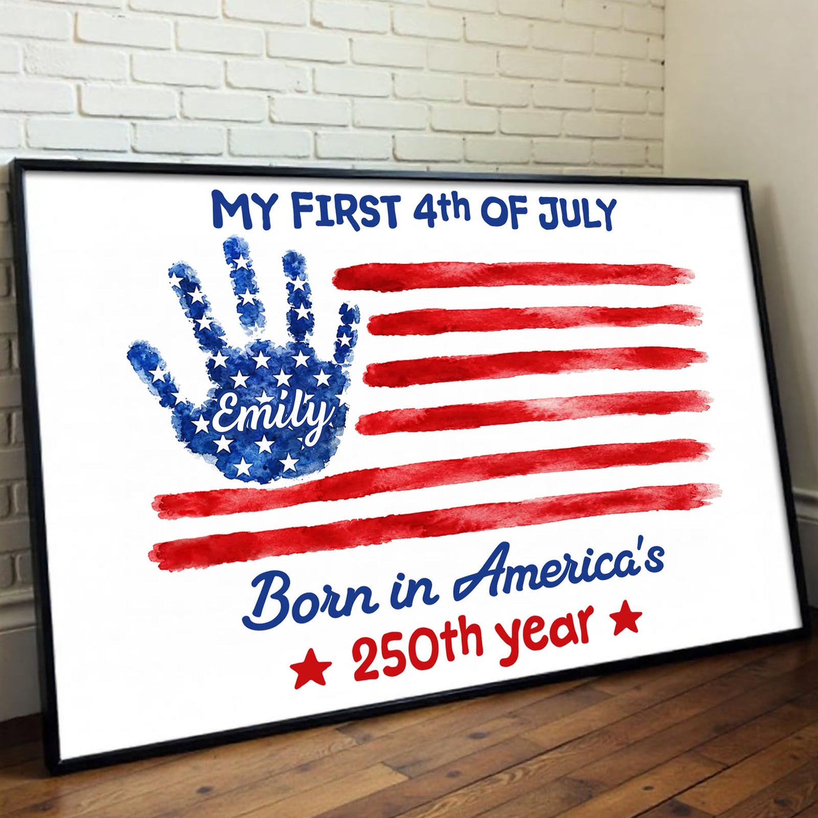 My First 4th Of July, Horizontal Poster, Gift For Baby and Family