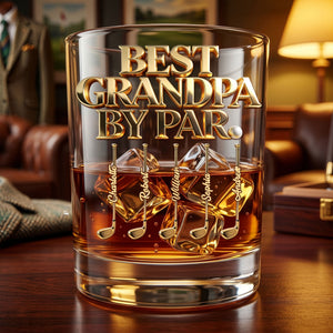 Legendary Golf Dad Round Glass - Personalized Gifts For Dads