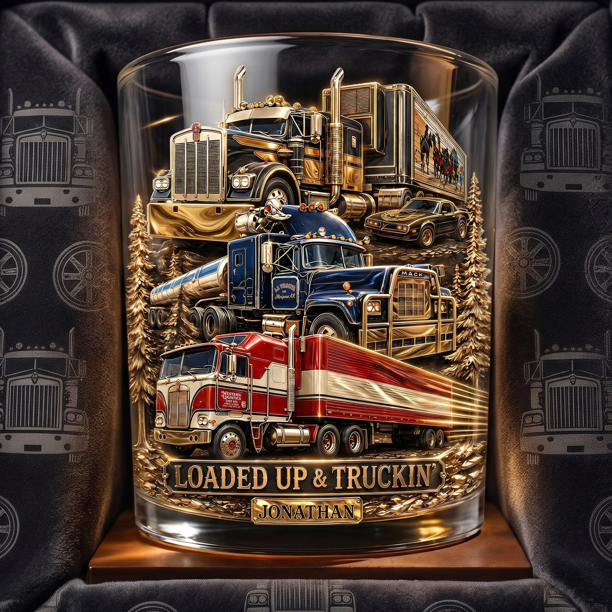 Legendary Truck Drinking Glass - Personalized Gifts For Truckers