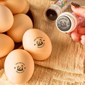 Personalized Egg Stamp, Chicken Coop Gifts For Farmer, Chicken Egg Stamp