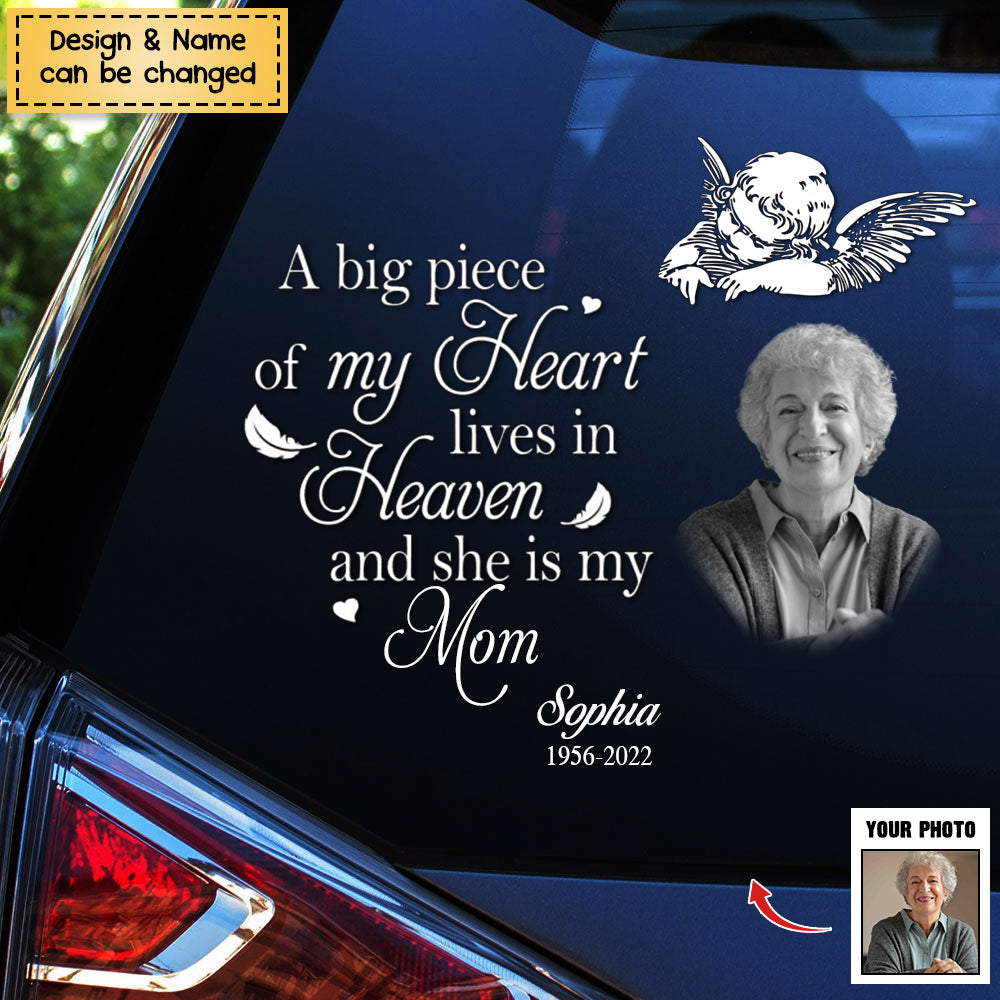Your Wings Were Ready But My Heart Was Not-Personalized Memorial Photo Decal/Sticker