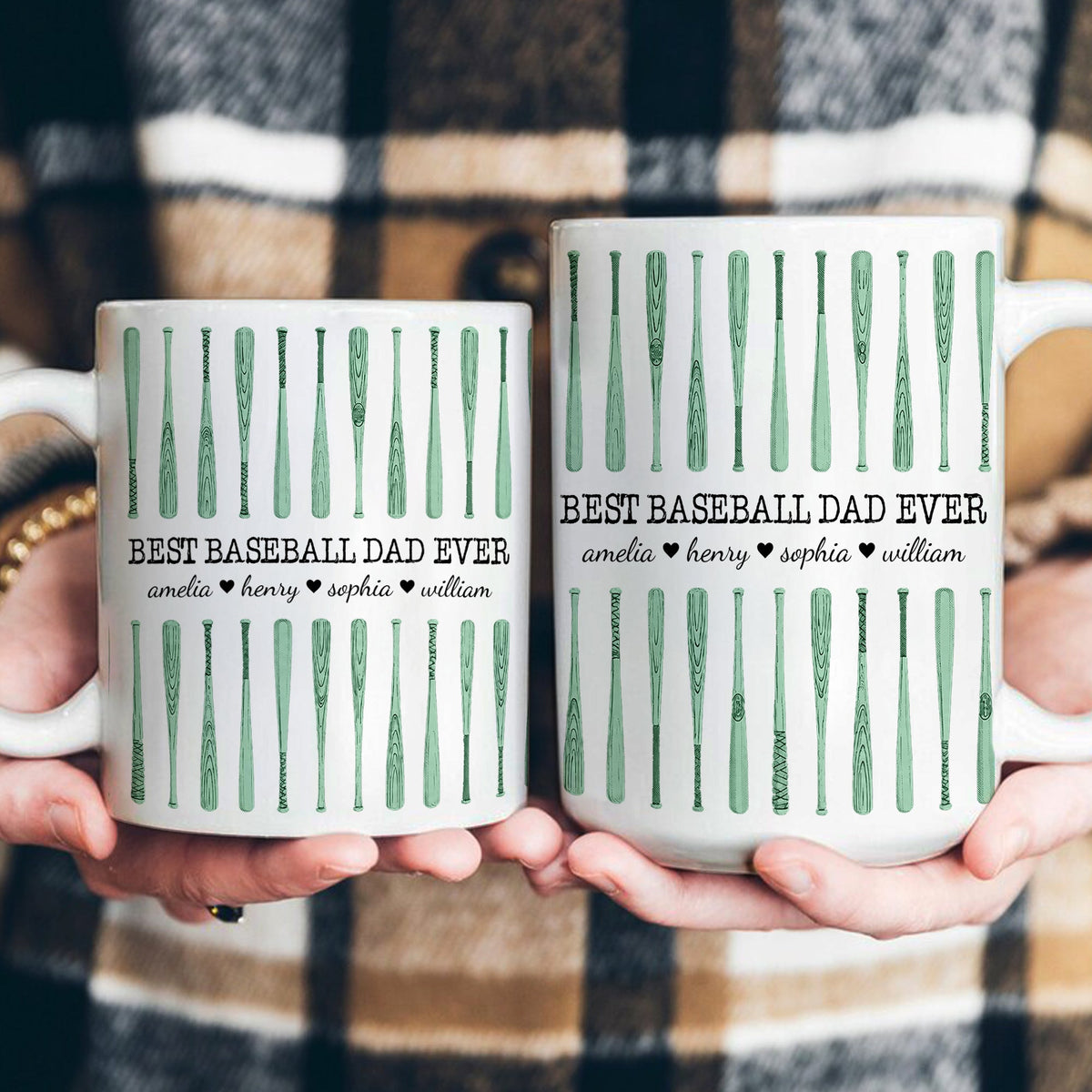 Baseball Dad Custom Name Father's Day Gift For Dad, Husband - Personalized Mug