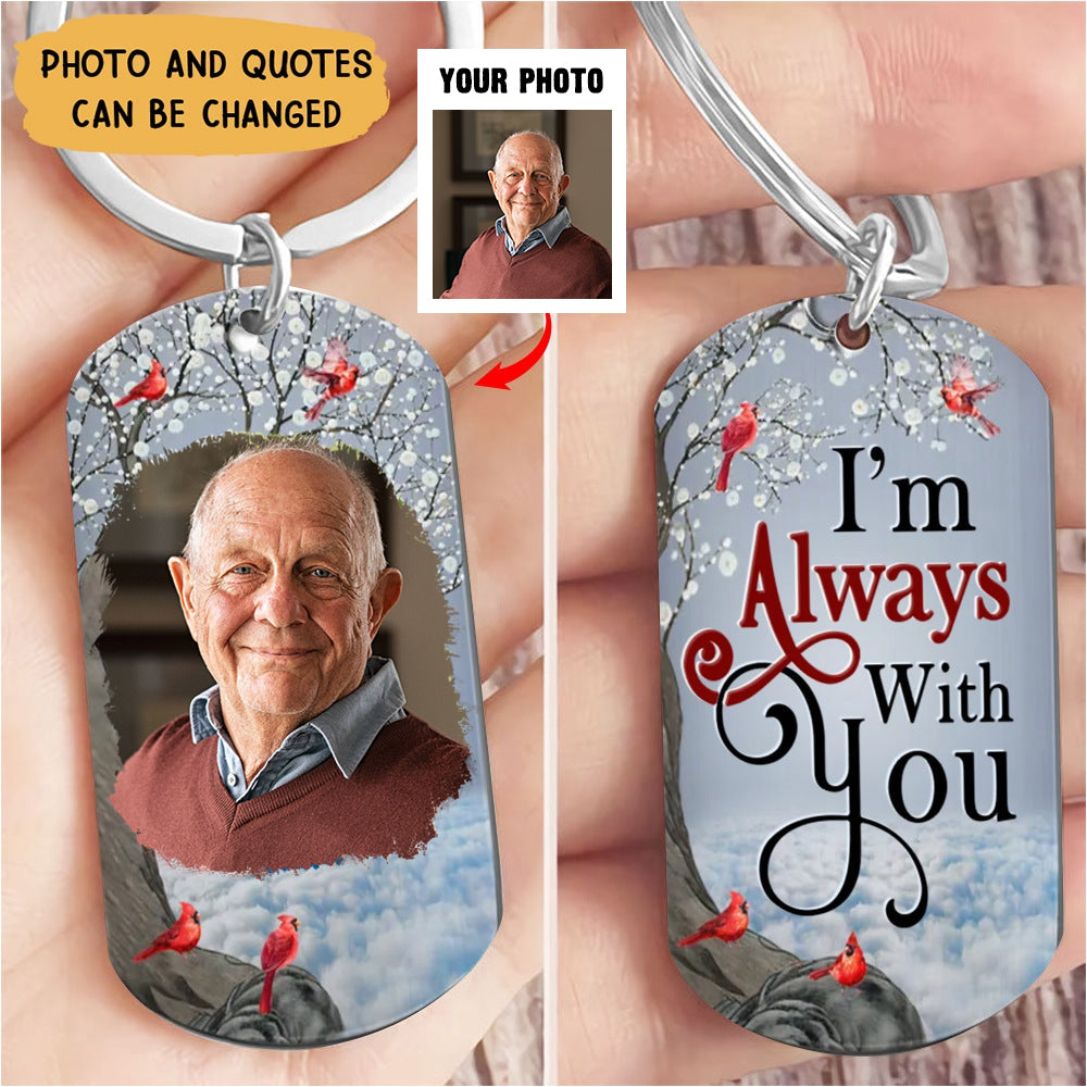 Custom Photo I'll Carry You - Memorial Gift - Personalized Aluminum Keychain