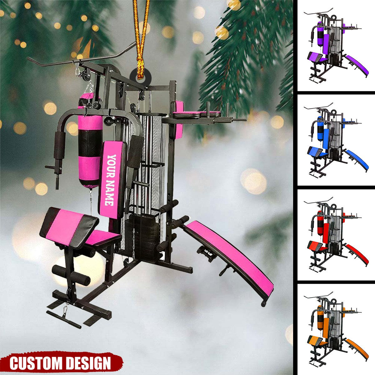 2024 New Release Personalized Exercise Equipment Gym Christmas Ornament - Gift For Gym Lover