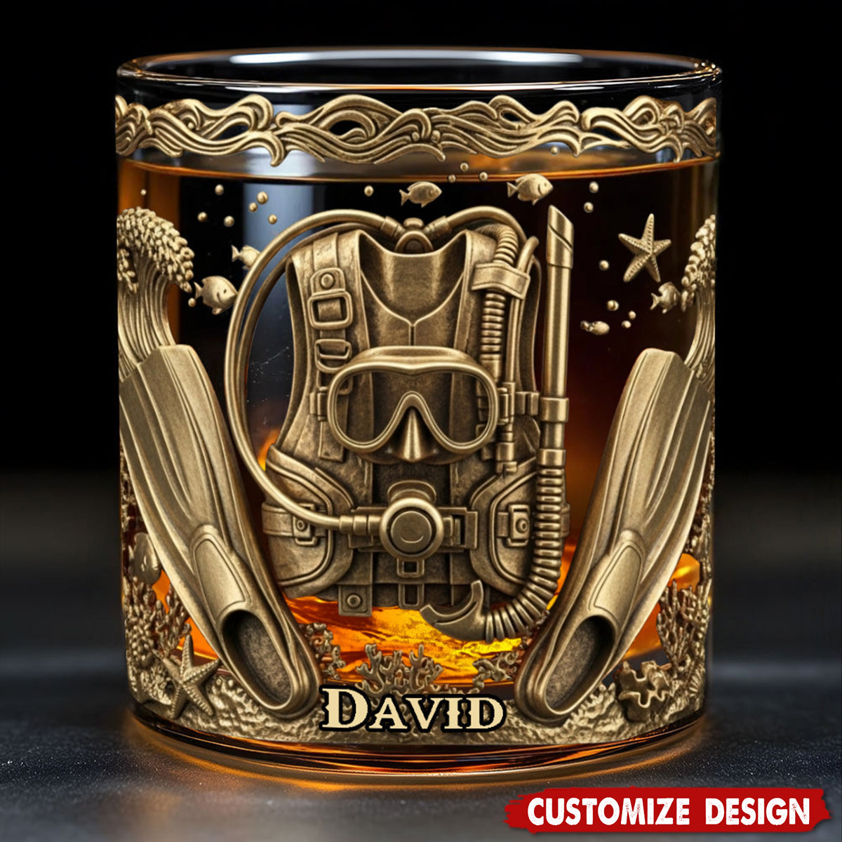Scuba Diving Life - Personalized Scuba Diving Whiskey Glass