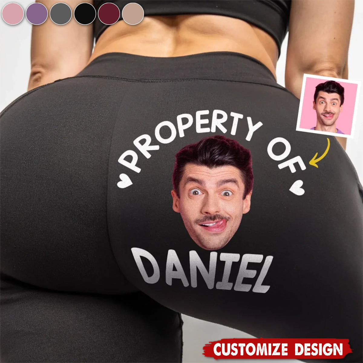 Property Of Me, Handle Like A Queen - Personalized Women Leggings - Gift For Wife, Anniversary