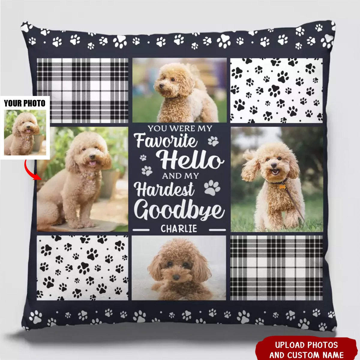 Custom Photo You Are Always My Favorite Hello - Memorial Personalized Custom Pillow