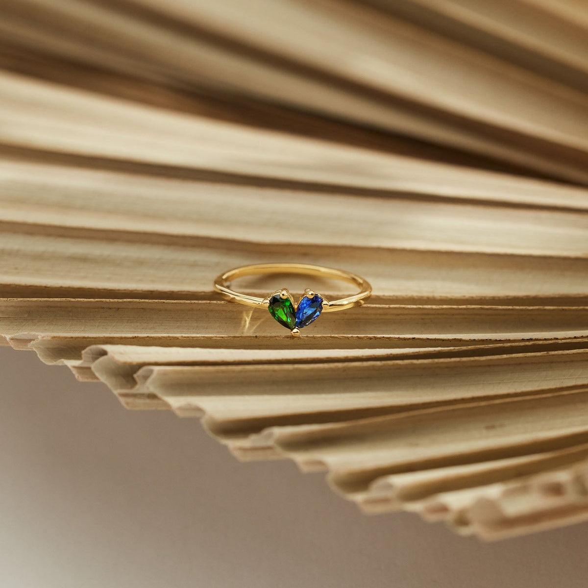 Custom Heart Personalised Birthstone Ring -  Birthday Gift for Her, Stackable Ring, Bridesmaid Gift