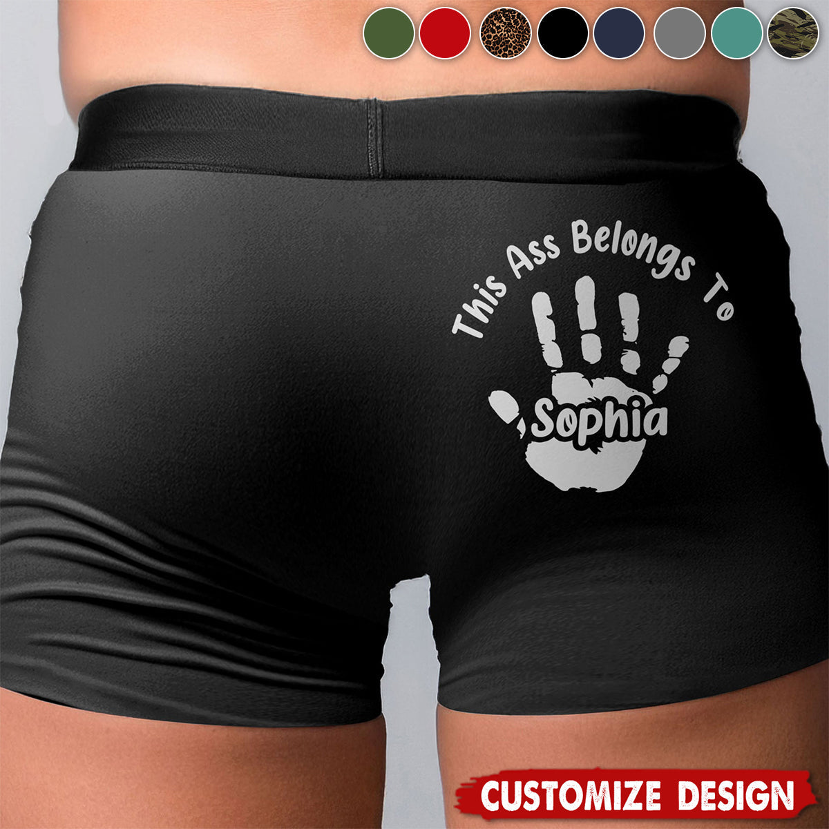 This A$$ Belongs To - Naughty Gifts For Husband, Boyfriend - Personalized Men's Boxer Briefs