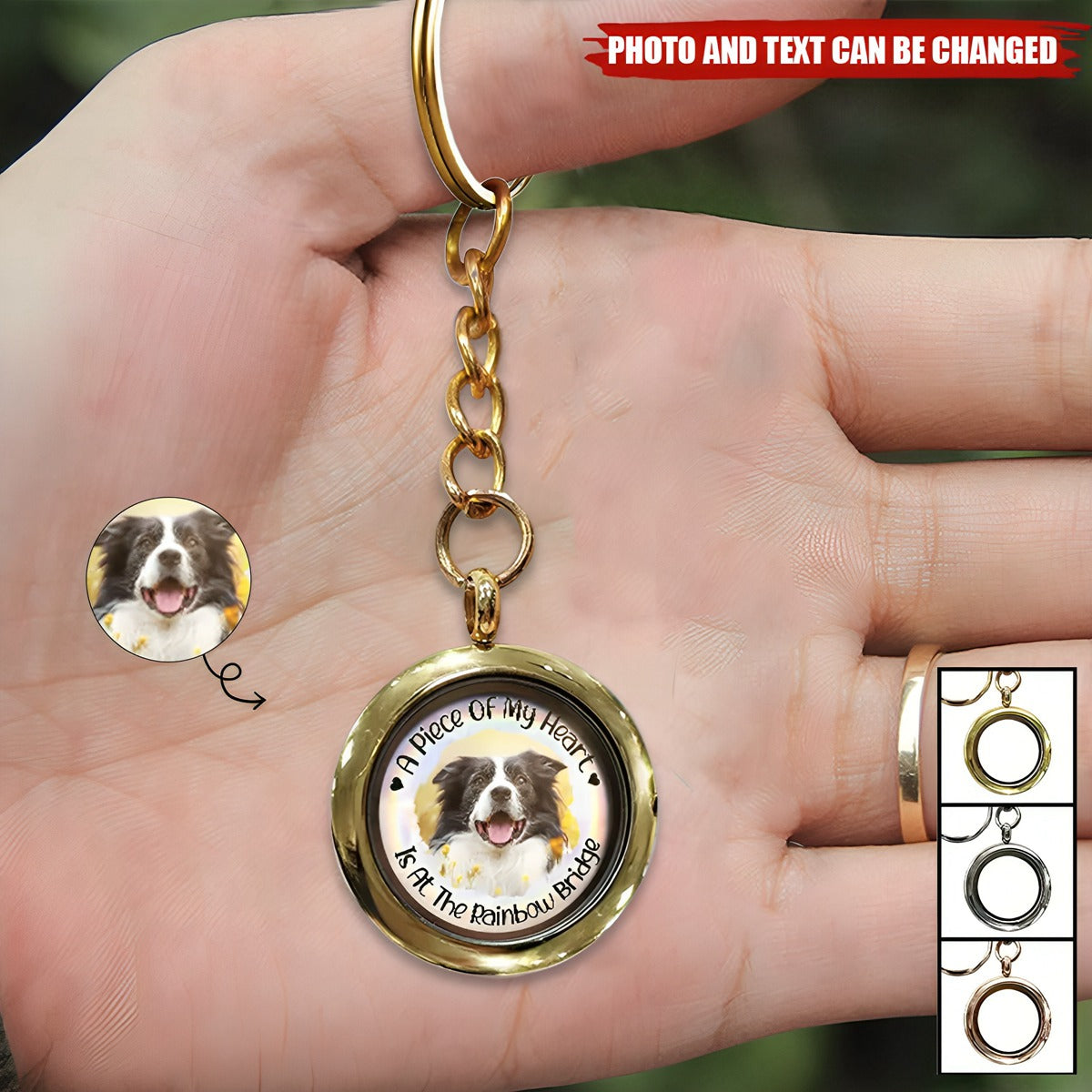 Custom Photo Pet Memorial - Personalized Keepsake Keychain