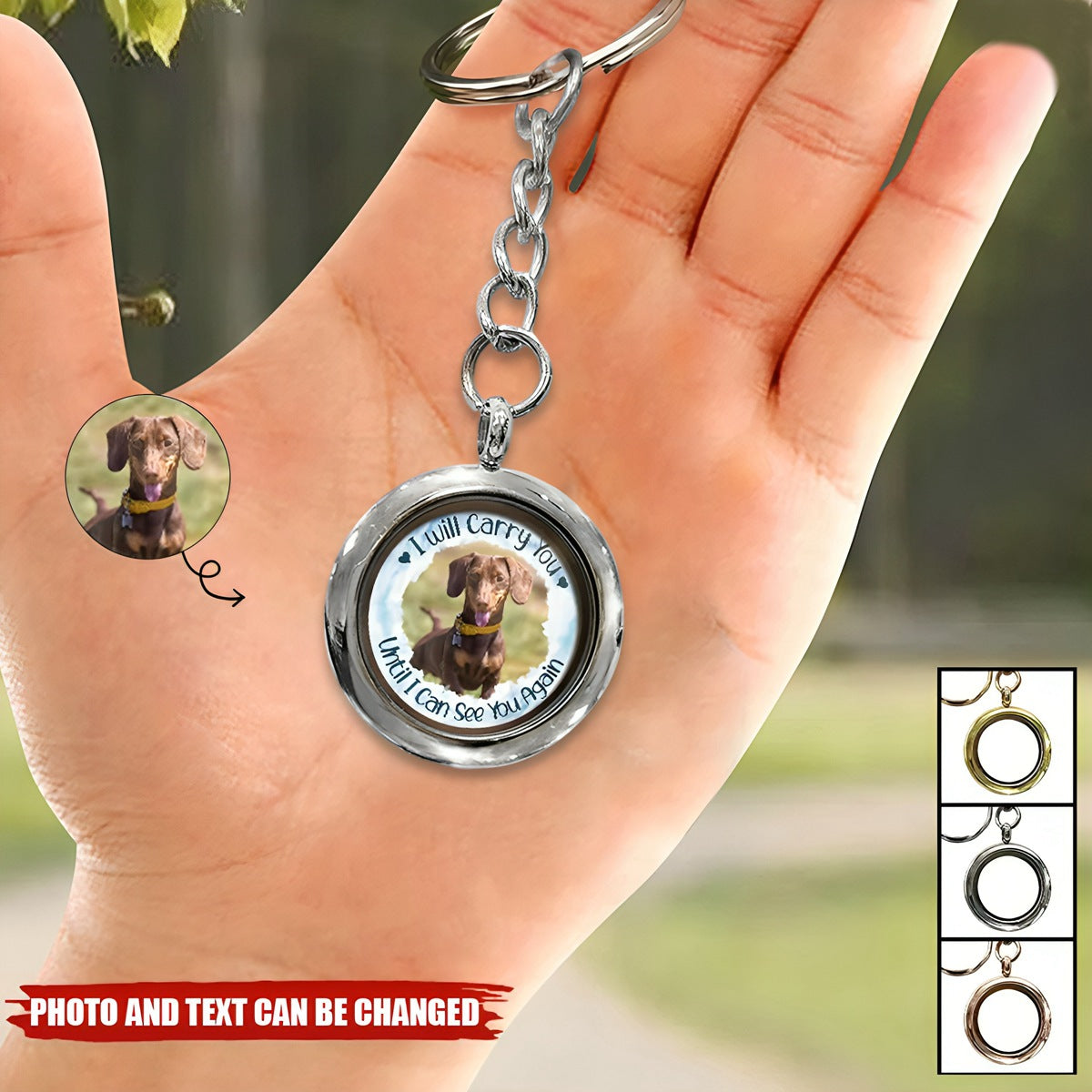 Custom Photo Pet Memorial - Personalized Keepsake Keychain