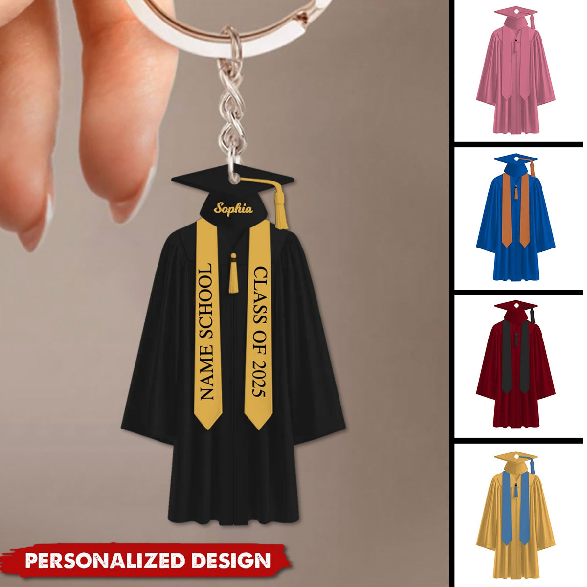 Be The Best Of Whatever You Are-Personalized Keychain-Graduation Gift For Family And Friends