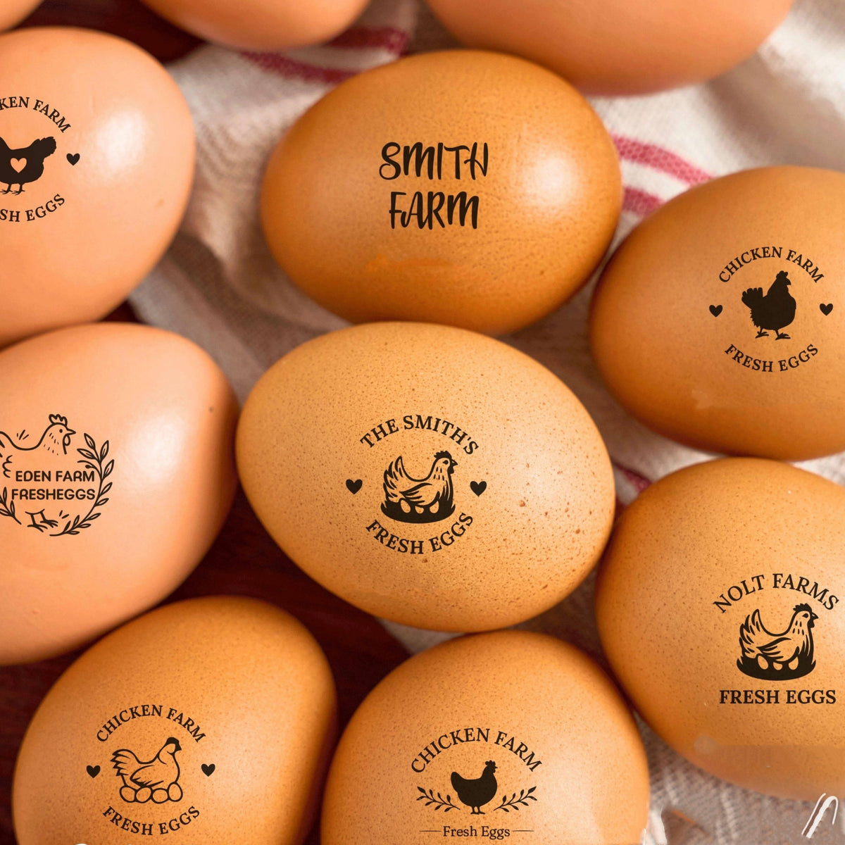 Personalized Egg Stamp, Chicken Coop Gifts For Farmer, Chicken Egg Stamp