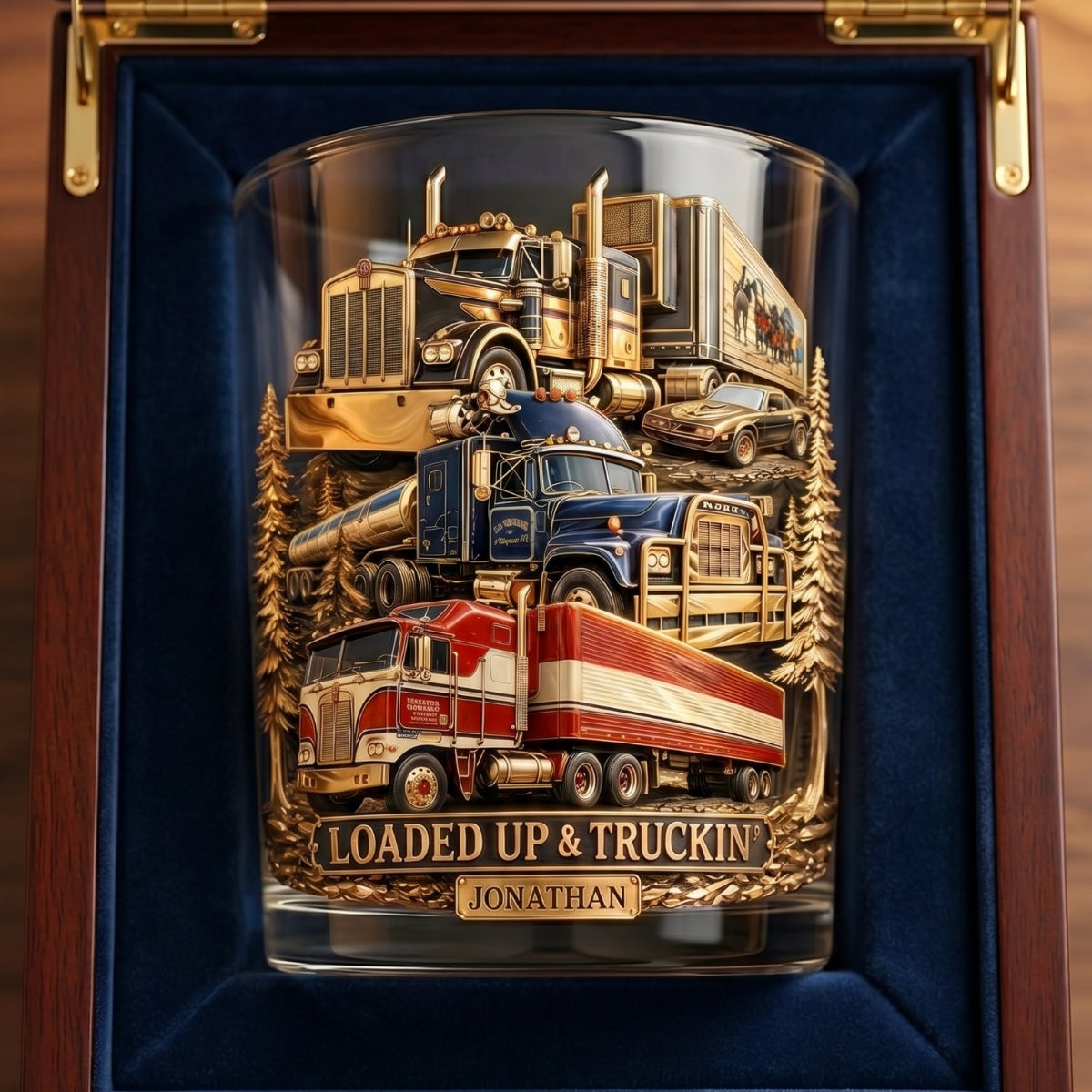 Legendary Truck Drinking Glass - Personalized Gifts For Truckers