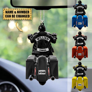 Biker Motorcycle Racing Personalized Car Hanging Ornament