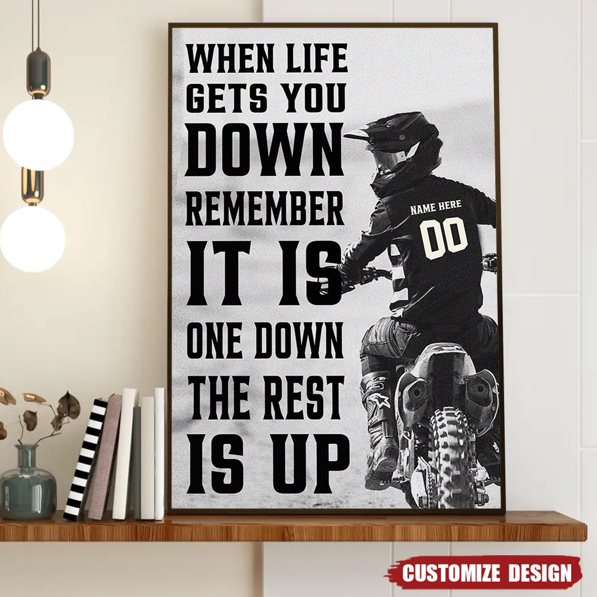 Personalized Motocross Life Lessons Poster- Gift For Racing Lovers