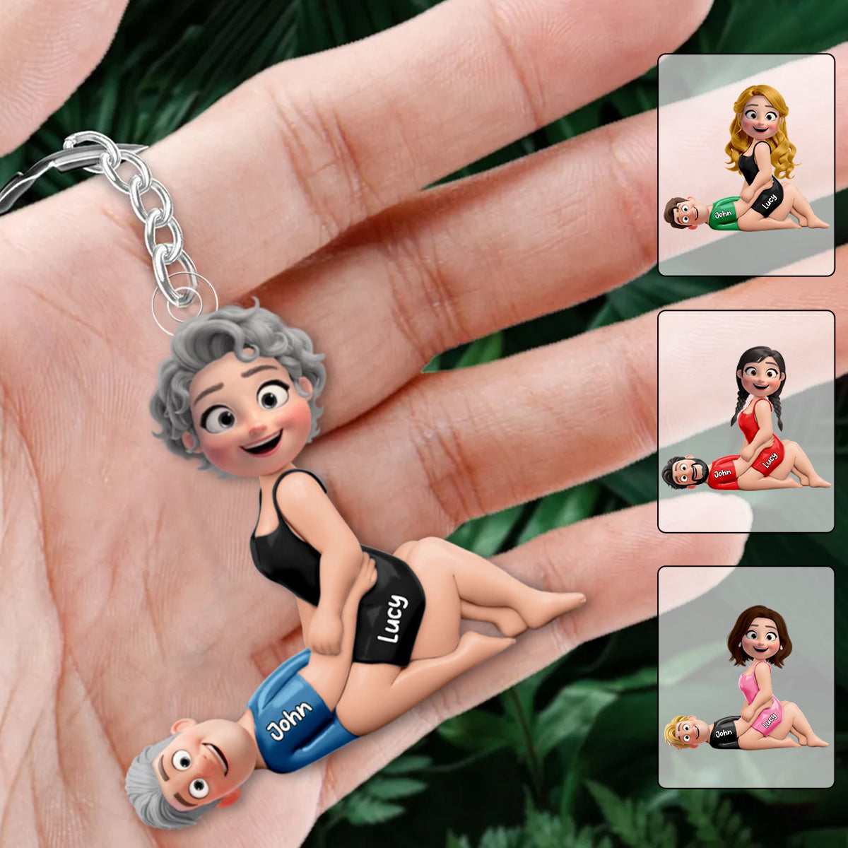 Personalized Naughty Couple Keychain -  Gifts For Couple