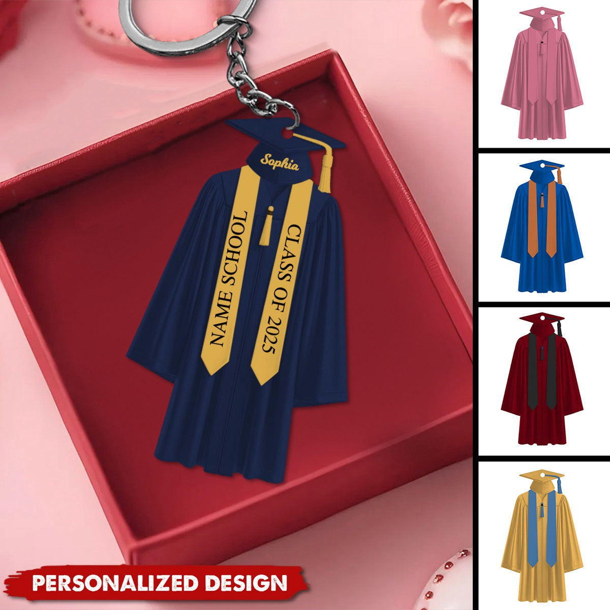 Be The Best Of Whatever You Are-Personalized Keychain-Graduation Gift For Family And Friends