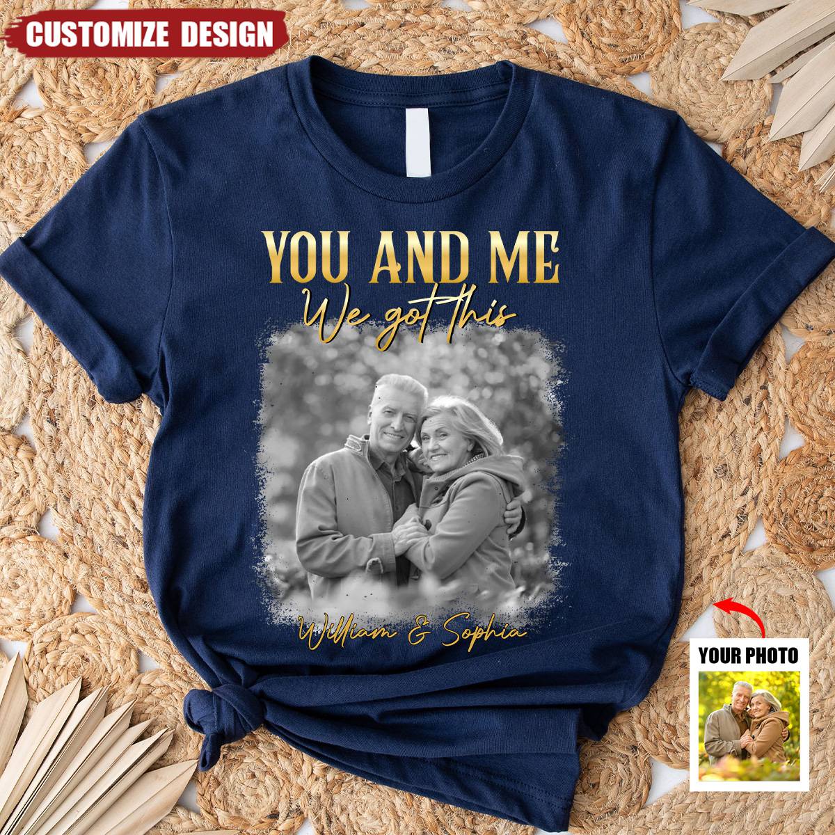 You & Me We Got This Vintage 90s - Personalized Couple Photo Shirt