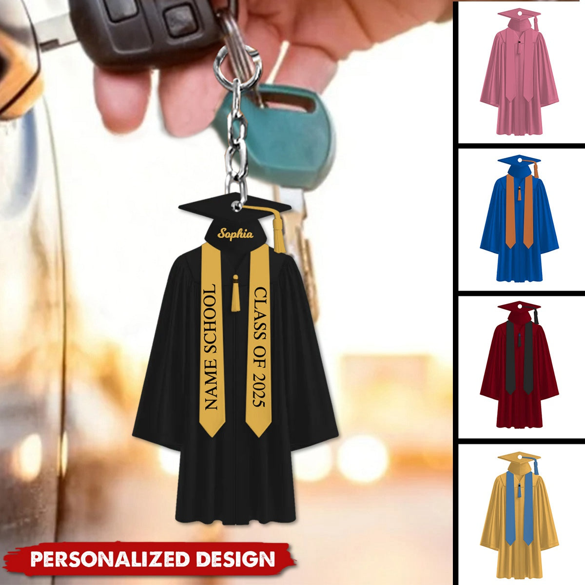 Be The Best Of Whatever You Are-Personalized Keychain-Graduation Gift For Family And Friends