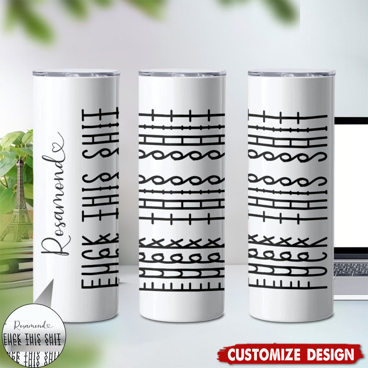 Let The Tumbler Do The Talking-Personalized Fk This Sh*t Tumbler-Gift For Best Friends, Sisters, Family Members, Coworkers