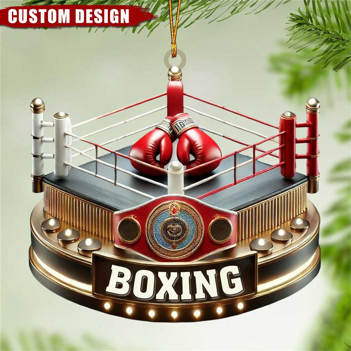 Personalized Boxing Christmas Ornament - Gift For Boxing Lovers