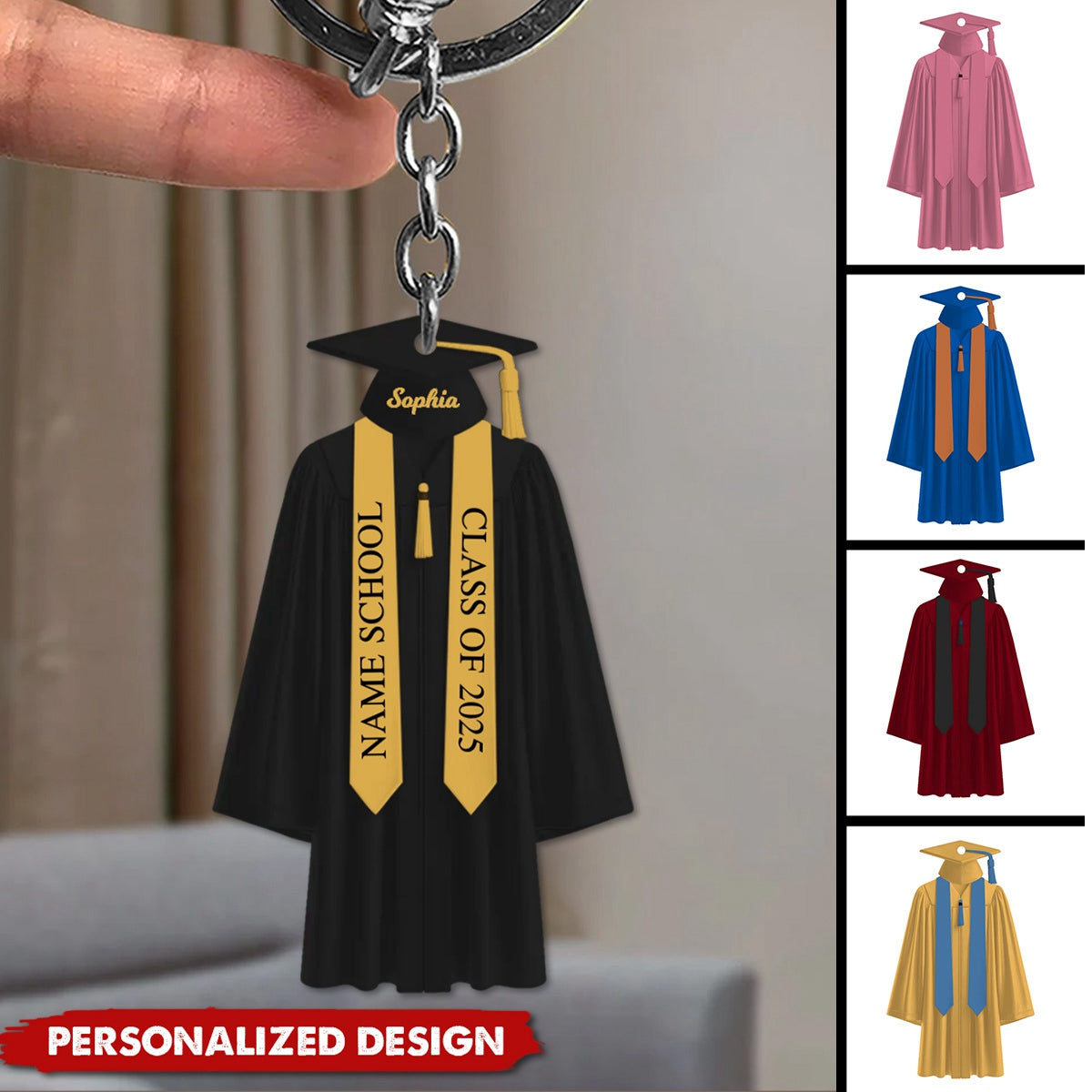 Be The Best Of Whatever You Are-Personalized Keychain-Graduation Gift For Family And Friends