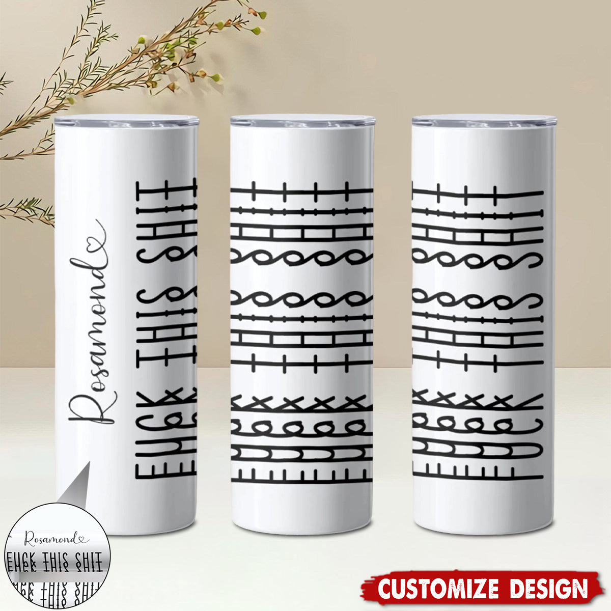 Let The Tumbler Do The Talking-Personalized Fk This Sh*t Tumbler-Gift For Best Friends, Sisters, Family Members, Coworkers