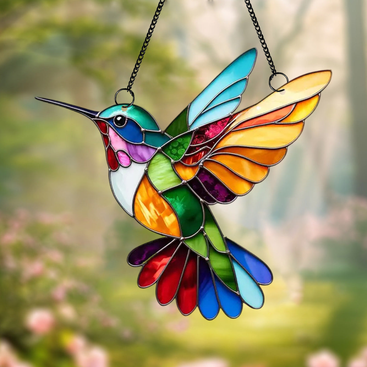 Colorful Hummingbird Suncatcher Ornament-Gift For Bird Lovers