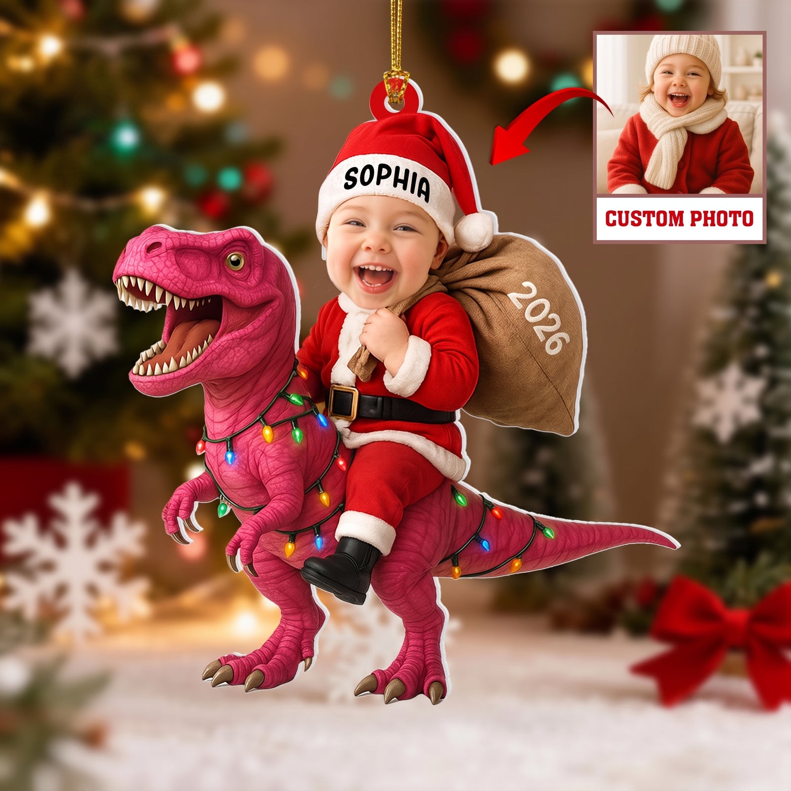 Dinosaur Ornament, Kid Christmas Gifts