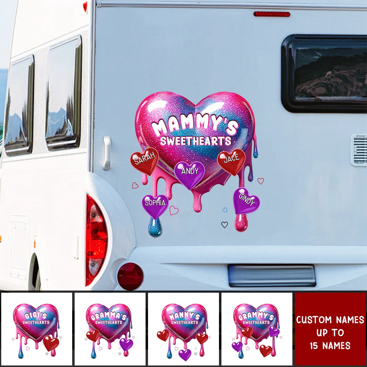 Personalized Sweethearts Decal Sticker - Mother's Day Gift