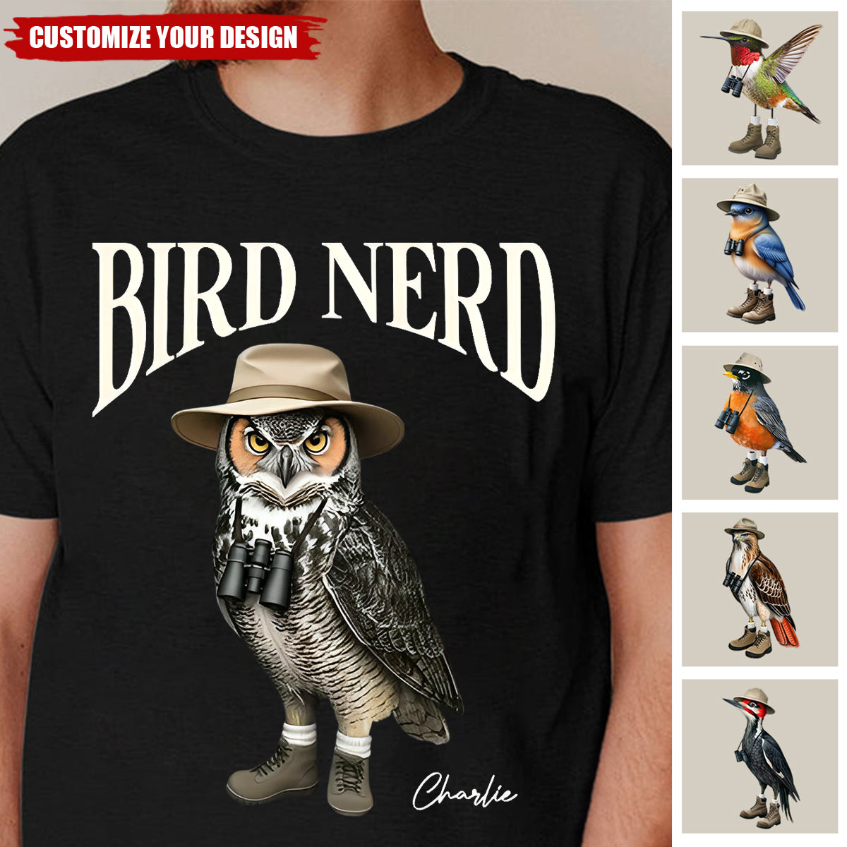 Bird Nerd Funny Bird Watcher Shirt, Twitcher Shirt, Gift for Bird Lover Personalized Shirt