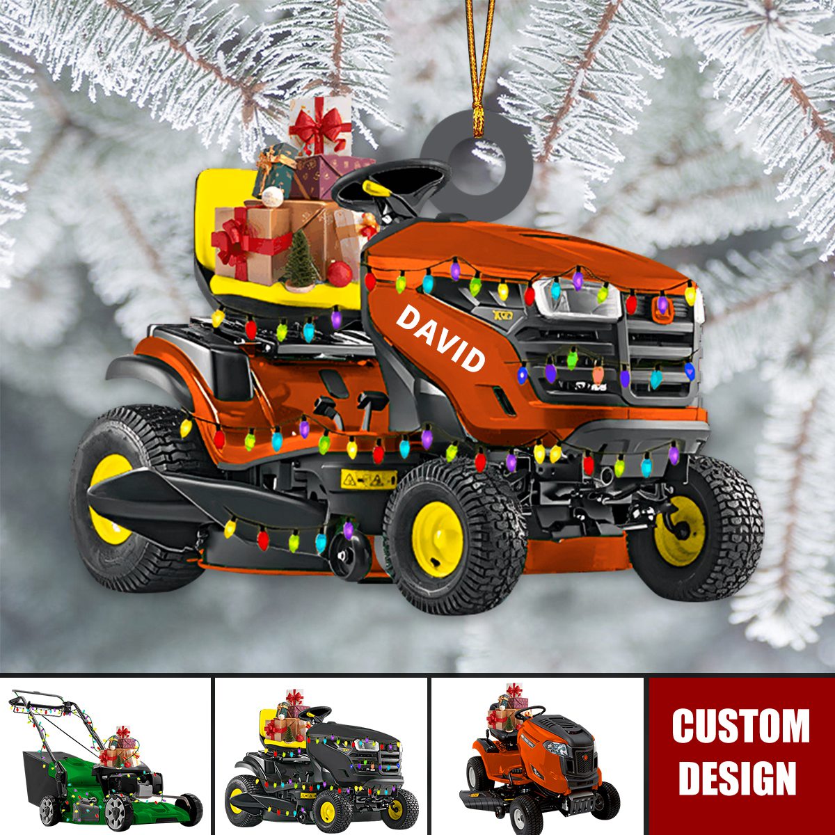 2024 New Release Personalized Lawn Mower Machine Christmas Ornament