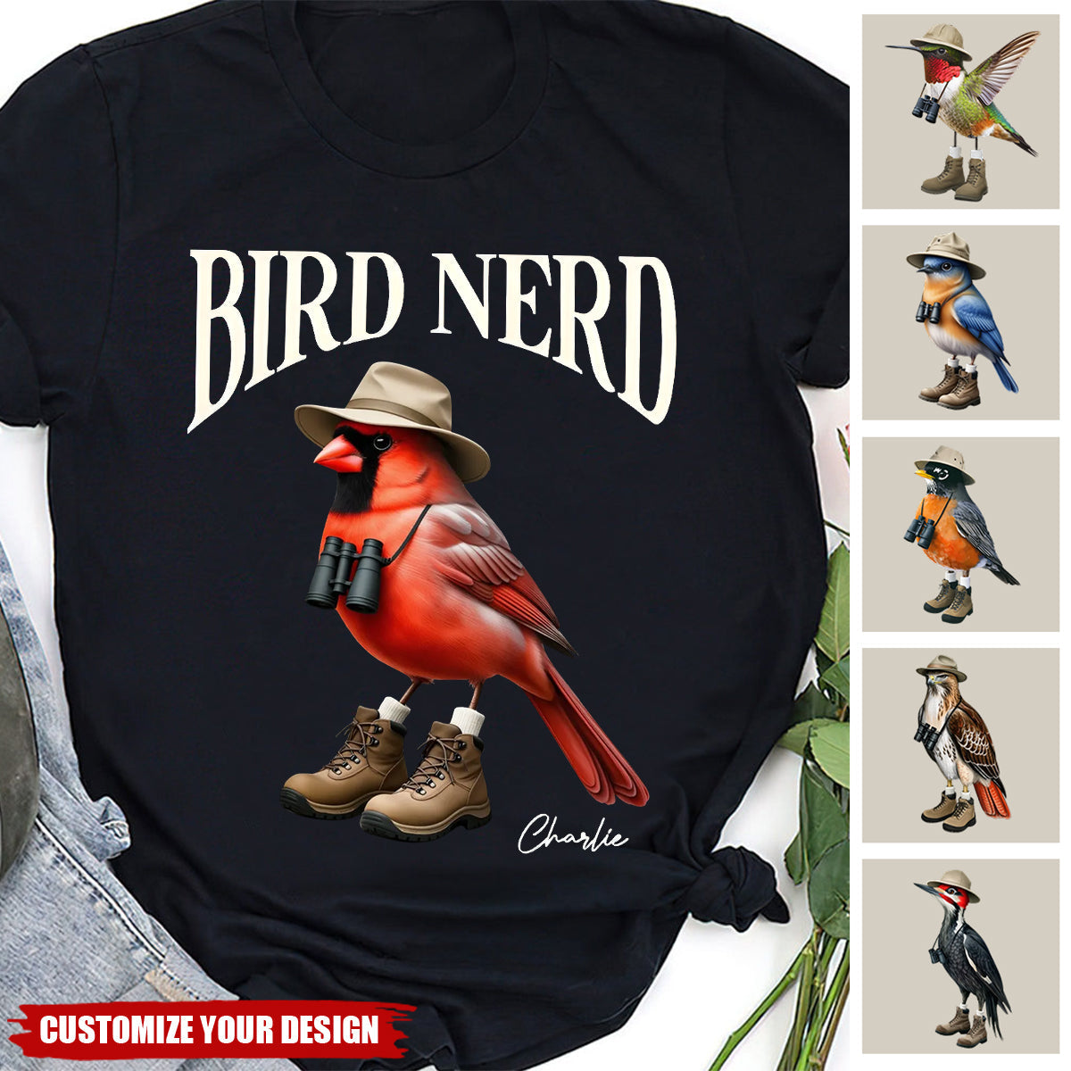 Bird Nerd Funny Bird Watcher Shirt, Twitcher Shirt, Gift for Bird Lover Personalized Shirt