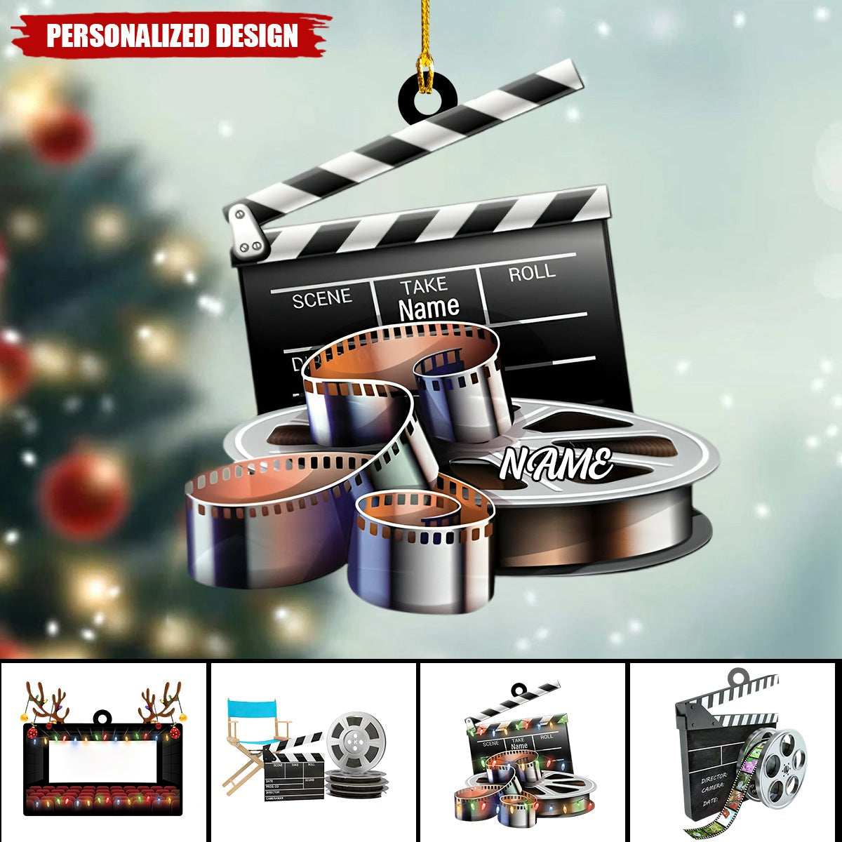 Personalized Film Clapboard Ornament-Gifts For Director,actor,Movie Lovers-2024 New Release